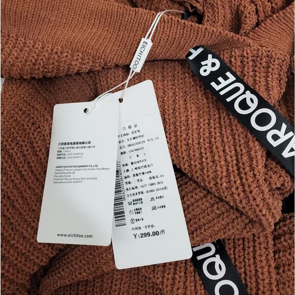 NWT Baroque & Hip Hop Soft Knit Hooded Crop Sweater - Picture 6 of 8